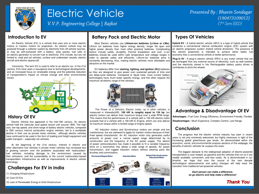 (PDF) Electric Vehicle Introduction to EV