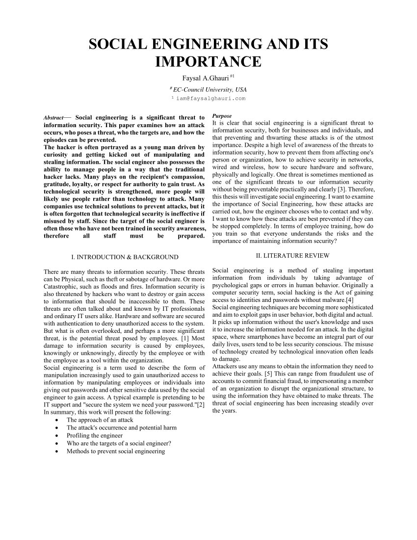 research paper on social engineering