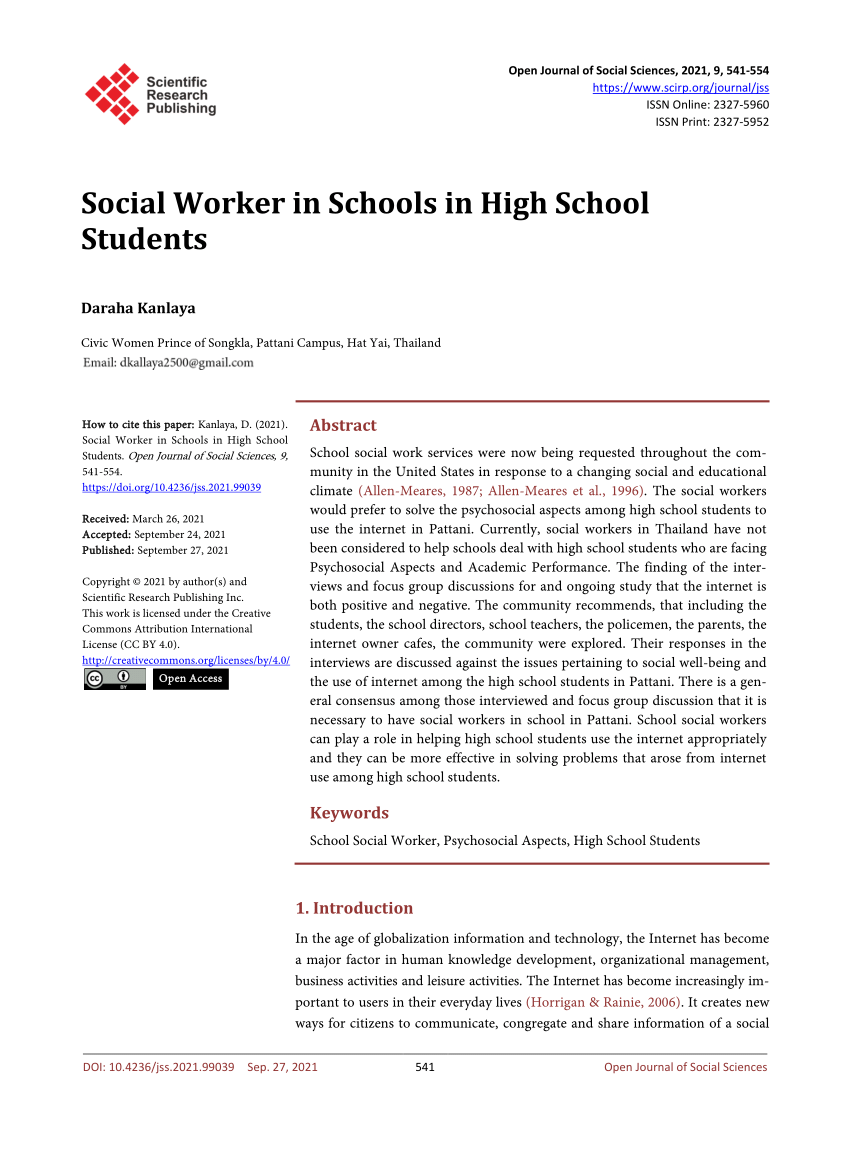 social worker in schools essay