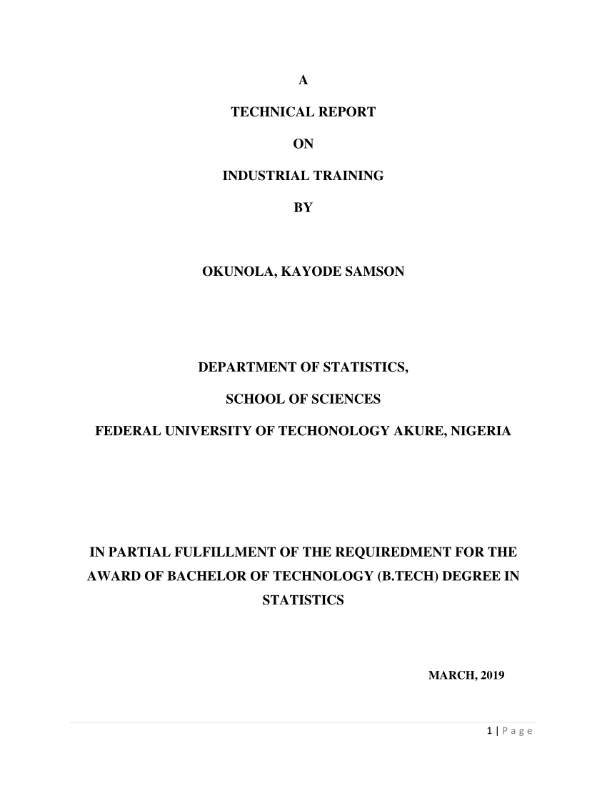 technical training research paper