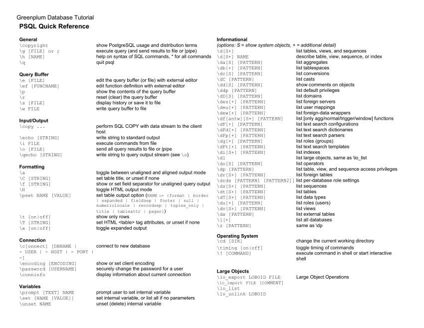 pdf-greenplum-database-tutorial-psql-quick-reference