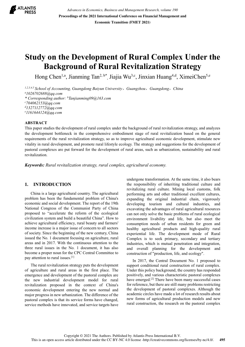 research paper on rural development