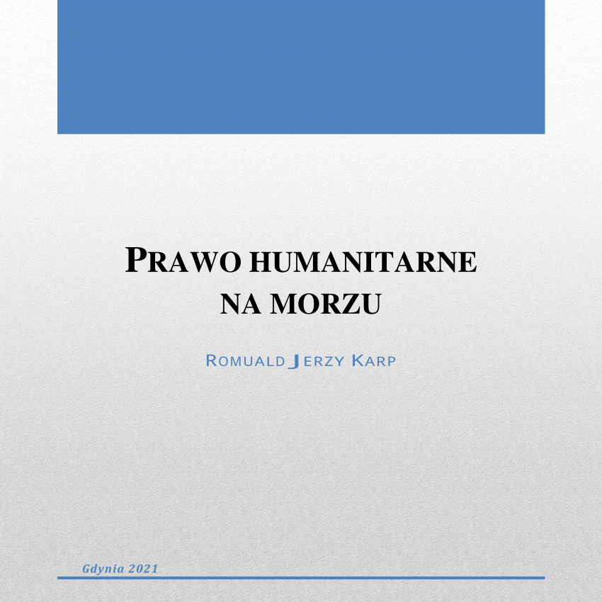 Pdf Prawo Humanitarne Na Morzu 5164