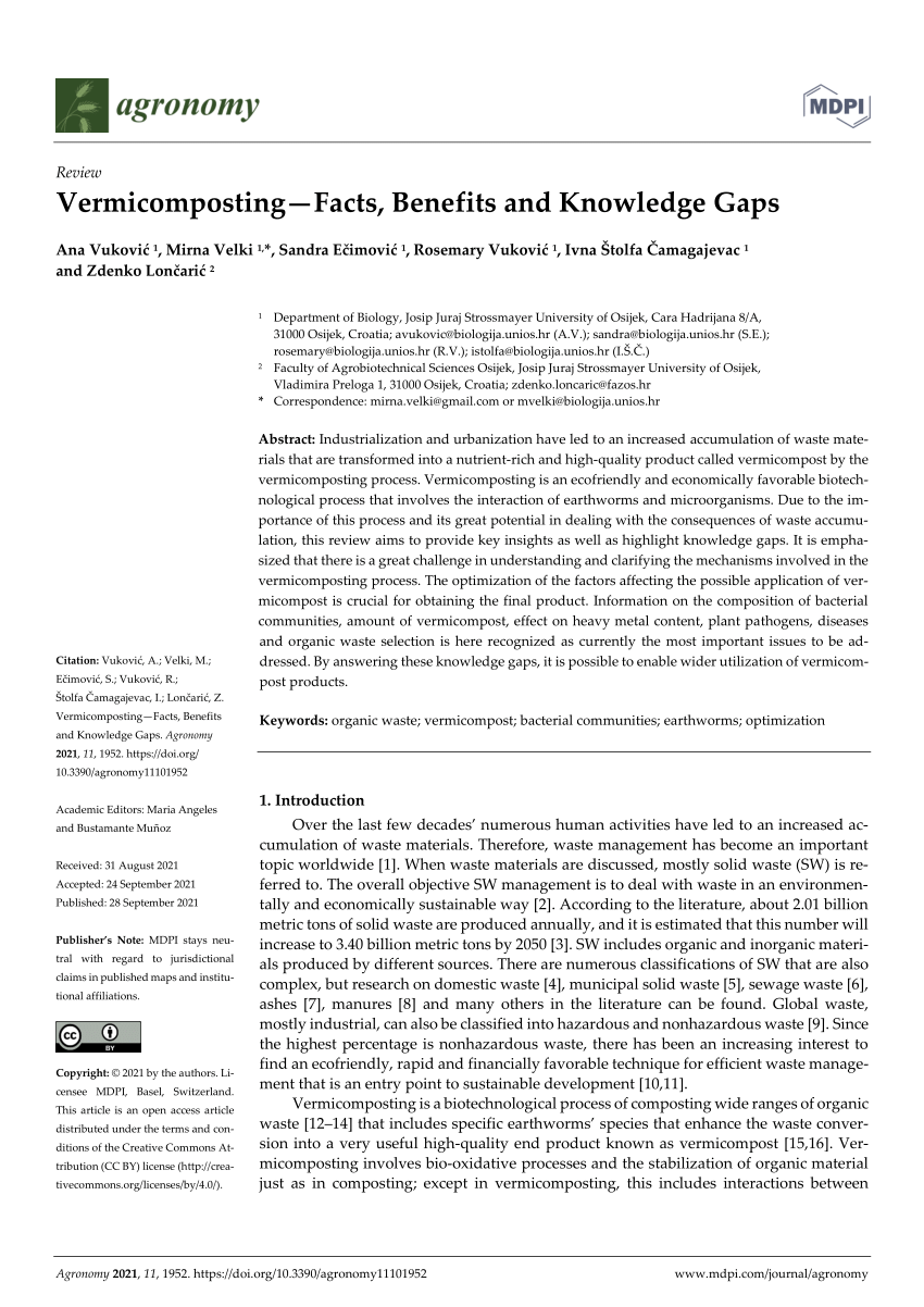 research paper on vermicomposting