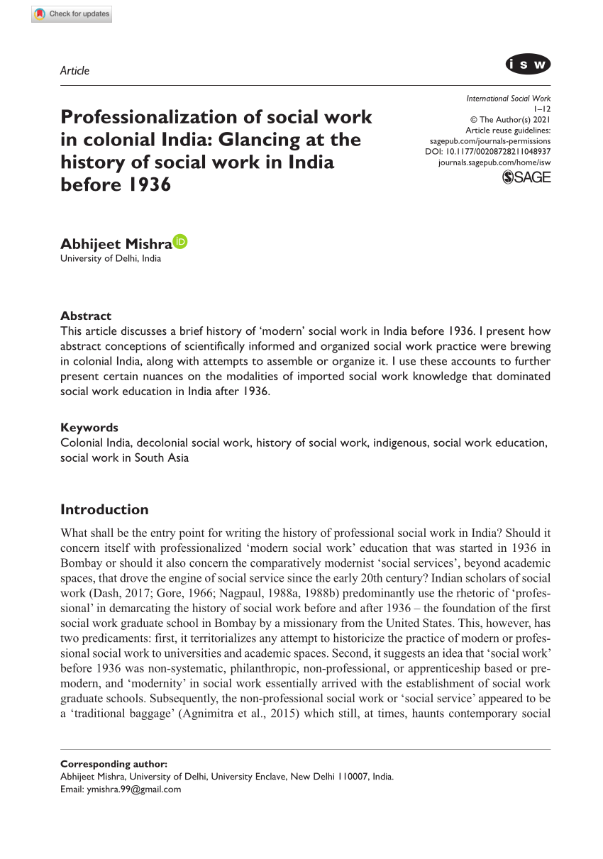 phd topics in social work india