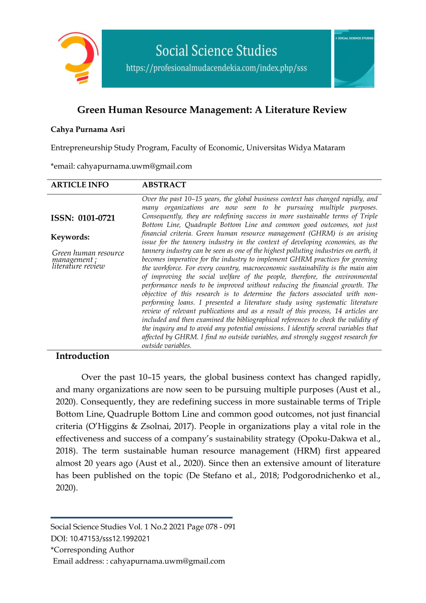 green human resource management dissertation