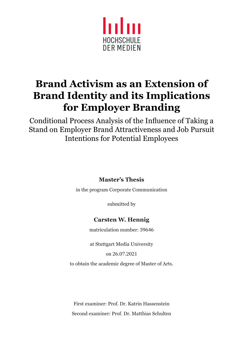 brand activism dissertation