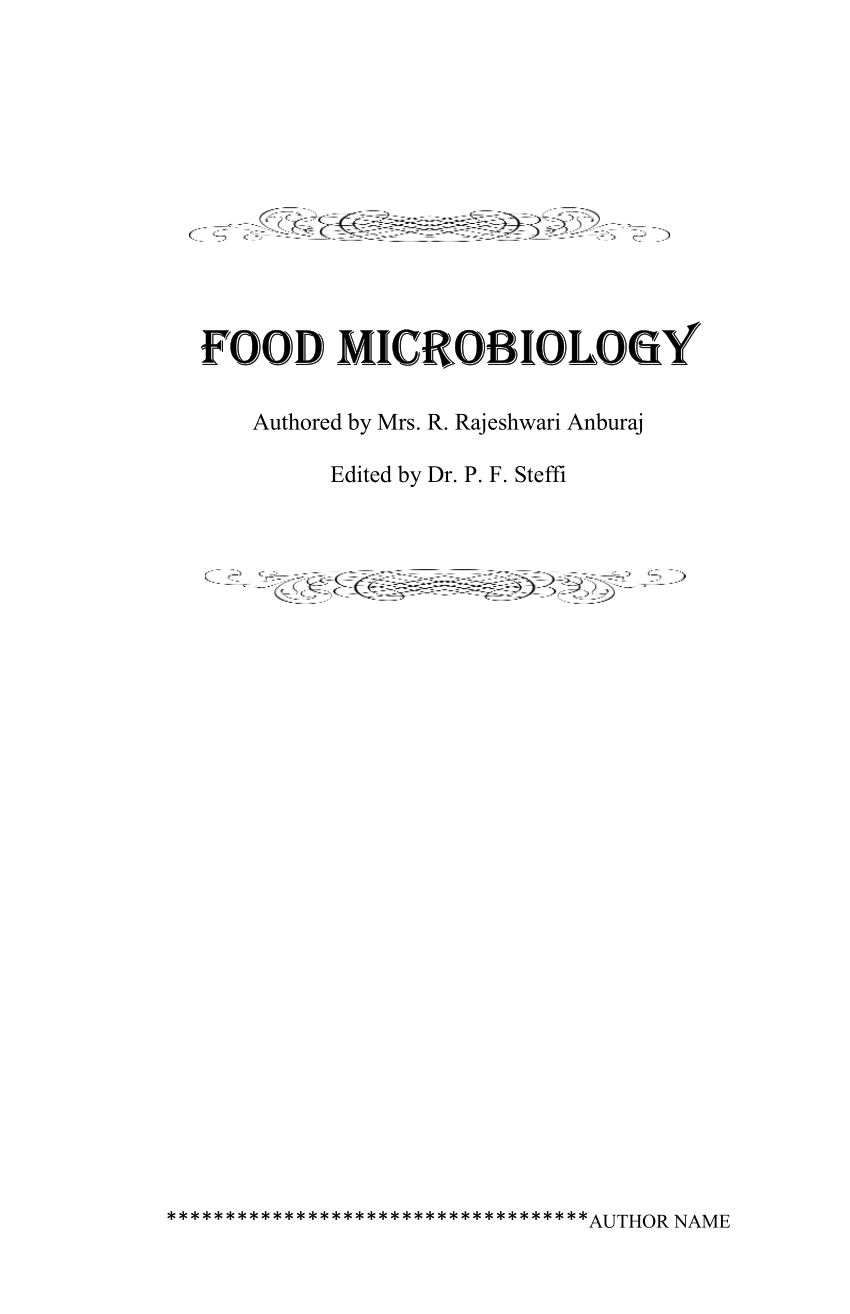 research titles on food microbiology
