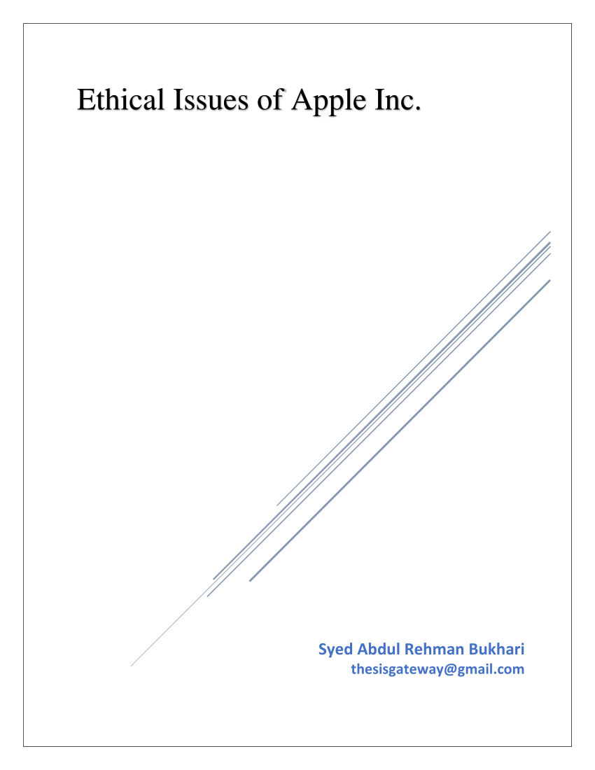 apple and the ethical business problems of child labor