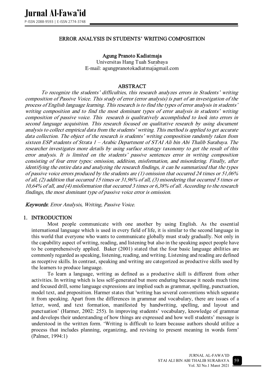 master thesis error analysis