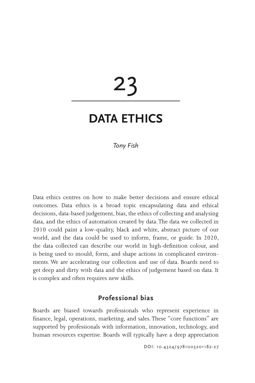 data ethics thesis