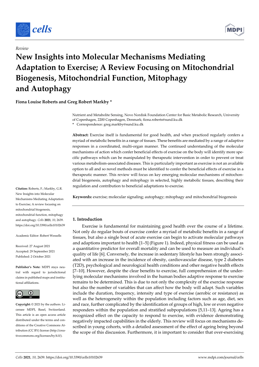 PDF New Insights into Molecular Mechanisms Mediating Adaptation