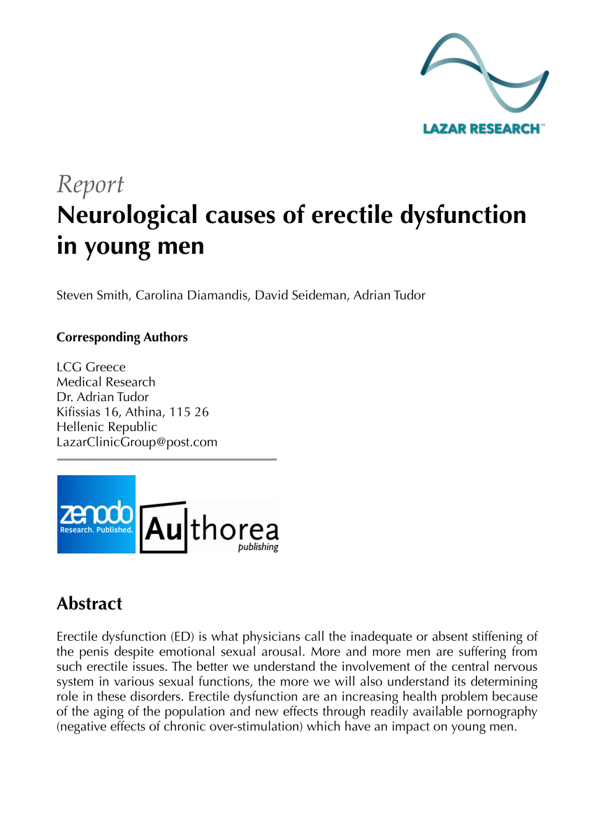 PDF Erectile dysfunction in young men