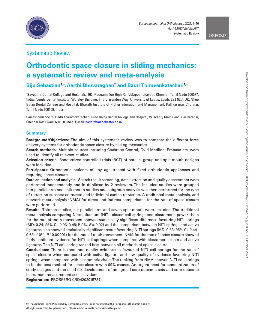 PDF) Comparison Between Laceback and Tie-back in Sliding Mechanics