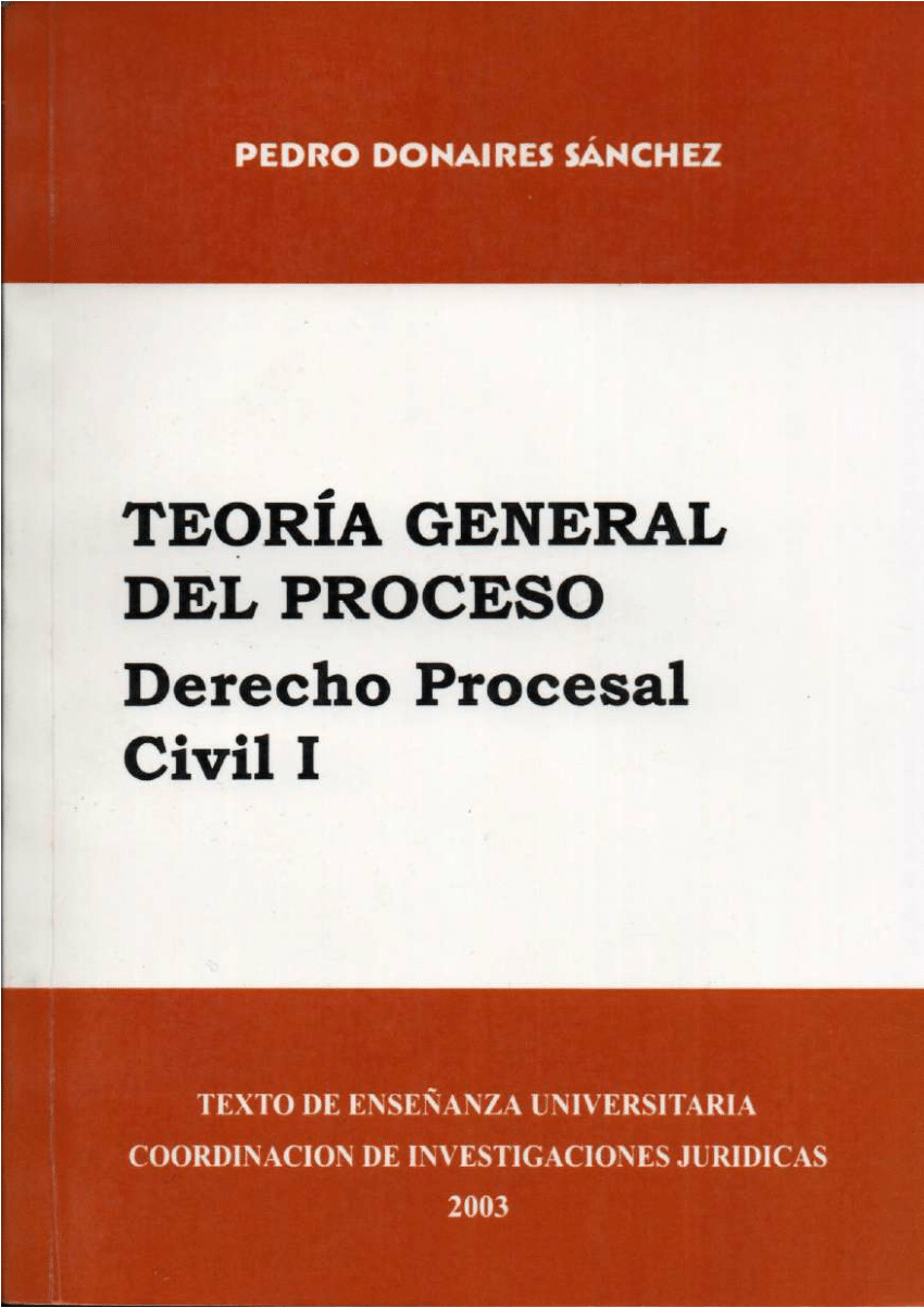 Pdf TeorÍa General Del Proceso