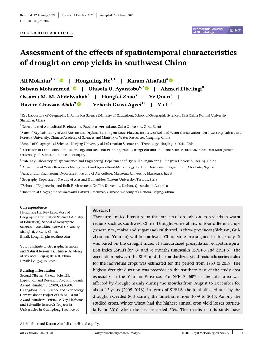 PDF) Assessment of the effects of Spatiotemporal Characteristics 