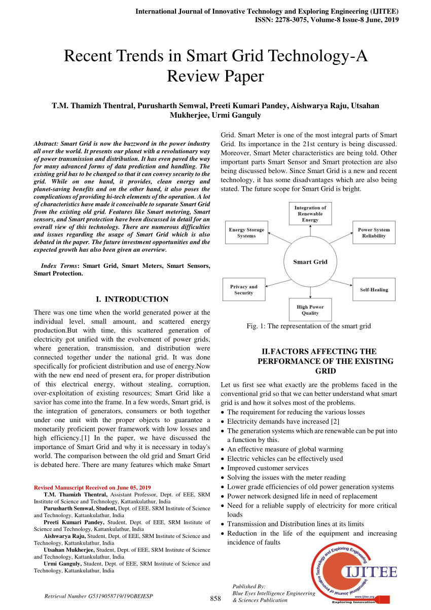 smart grid technology research paper