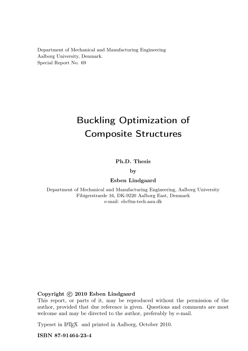 phd thesis on optimization