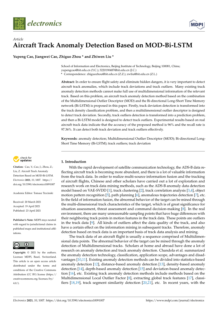 Pdf Aircraft Track Anomaly Detection Based On Mod Bi Lstm Hot Sex Picture