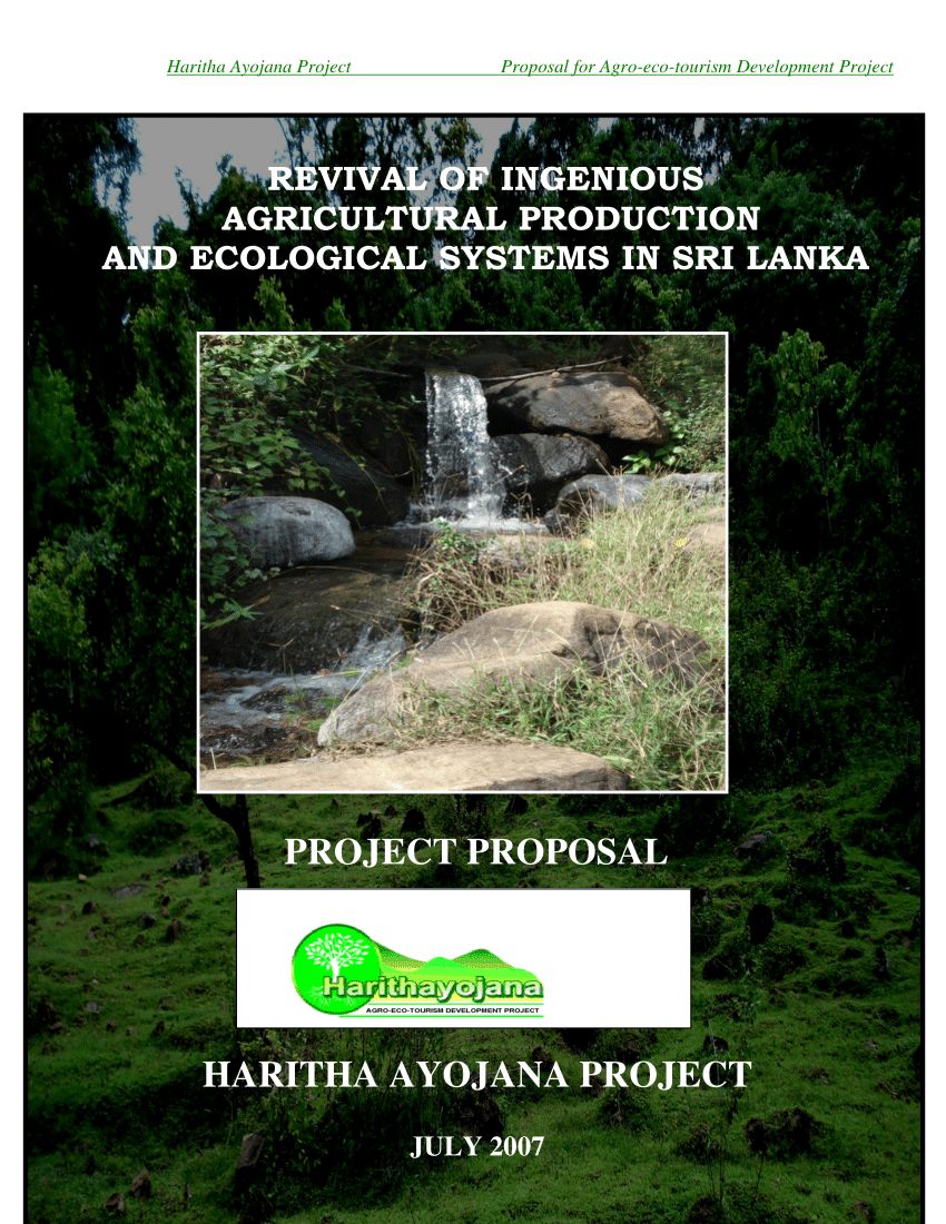 agro tourism project proposal in india