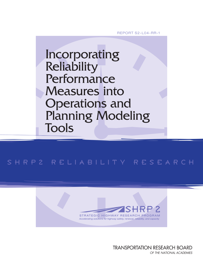 PDF) Incorporating Reliability Performance Measures into 