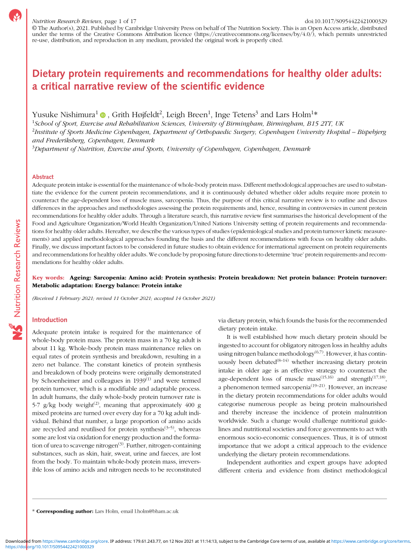 research paper about high protein diet