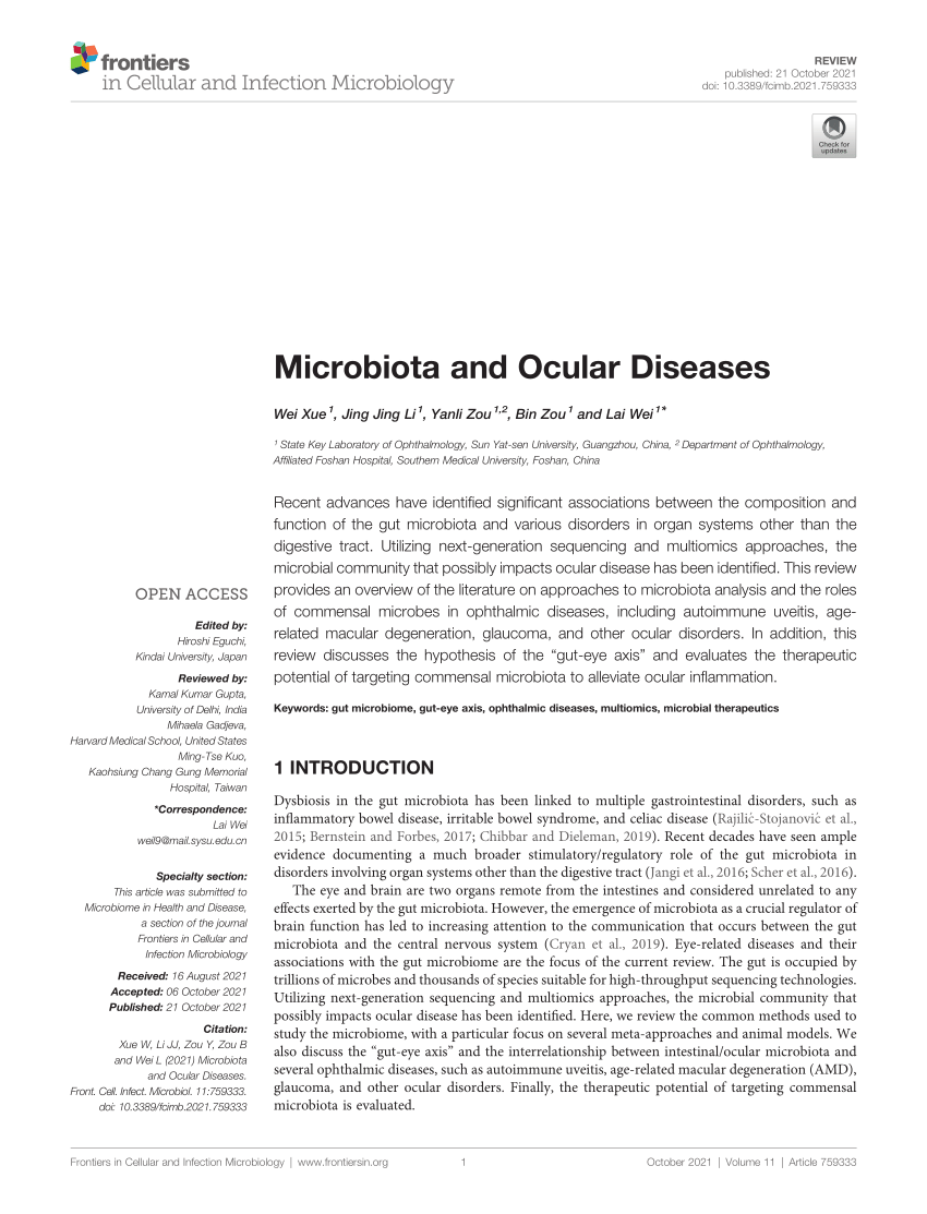 PDF Microbiota and Ocular Diseases