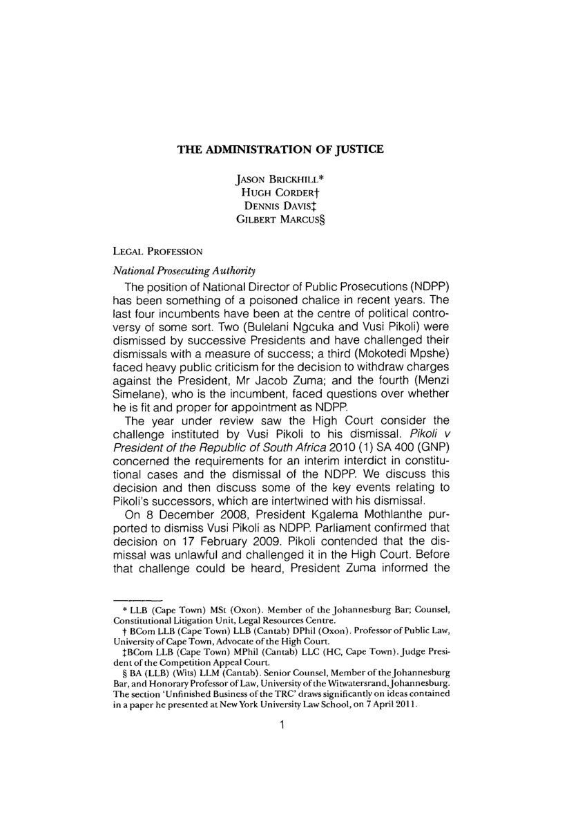 administration of justice research paper topics