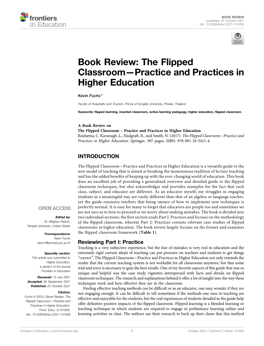 literature review flipped classroom