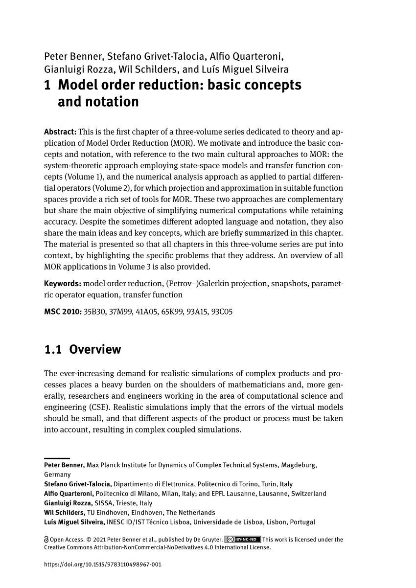 research paper on model order reduction