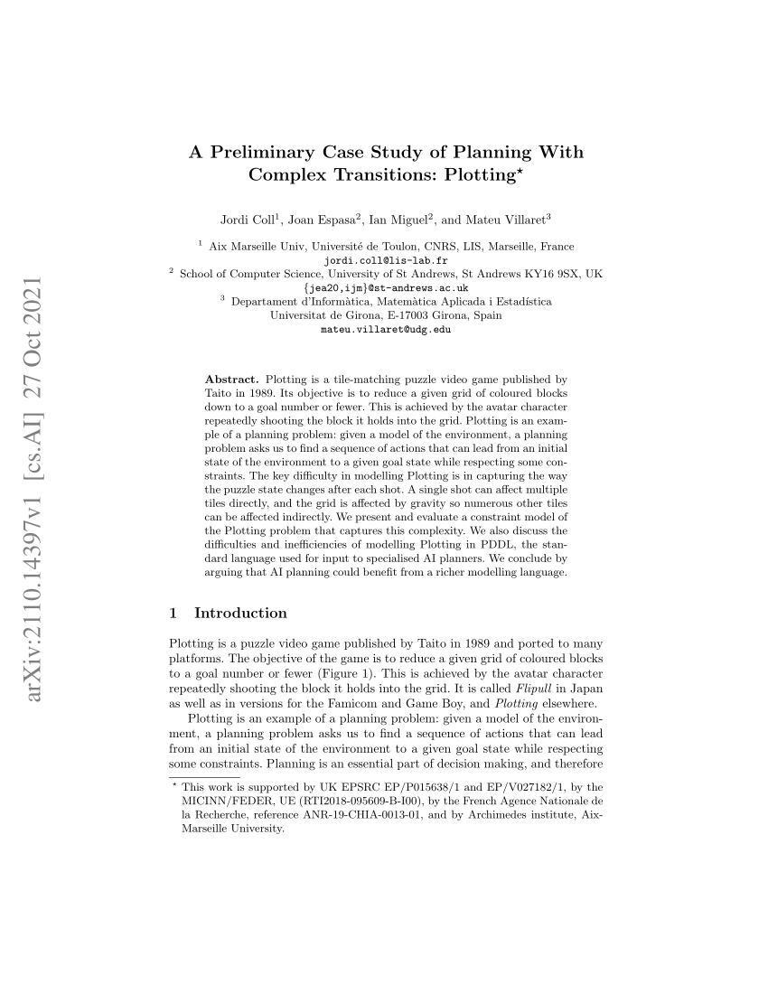 the case study of planning