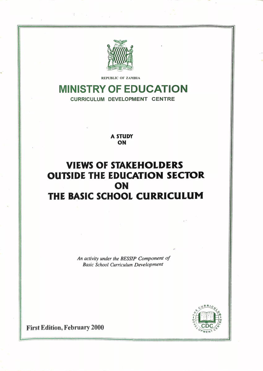 (PDF) Views of stakeholders outside the Education sector on the basic