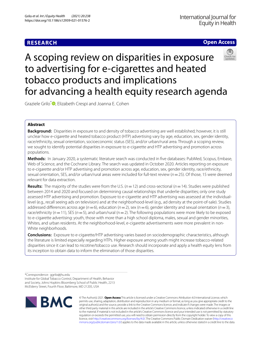 PDF A scoping review on disparities in exposure to advertising