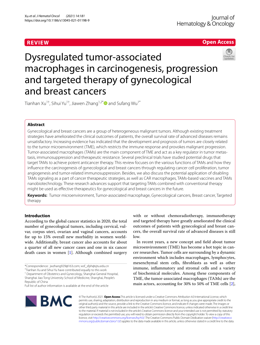 Pdf Dysregulated Tumor Associated Macrophages In Carcinogenesis Progression And Targeted