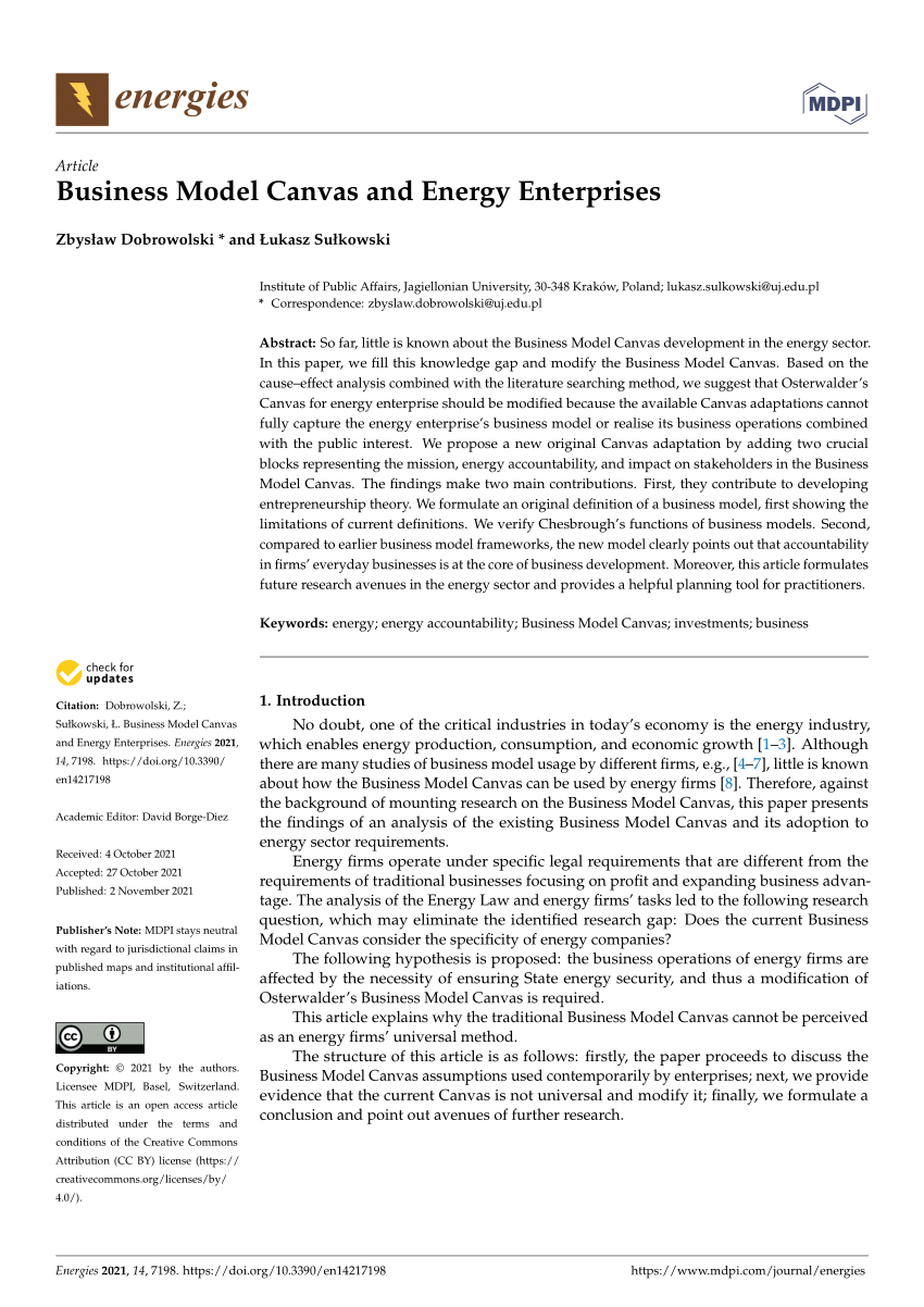 PDF) The Effect of Utilizing Business Model Canvas on the Satisfaction of  Operating Electronic Business