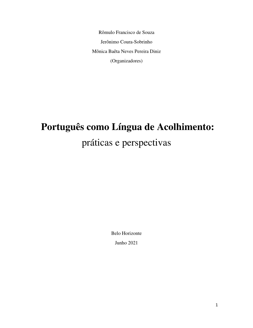 PDF) (DISSERTAÇÃO) SUBSÍDIOS PARA O PLANEJAMENTO DE CURSOS DE PORTUGUÊS  COMO LÍNGUA DE ACOLHIMENTO PARA IMIGRANTES DESLOCADOS FORÇADOS NO BRASIL