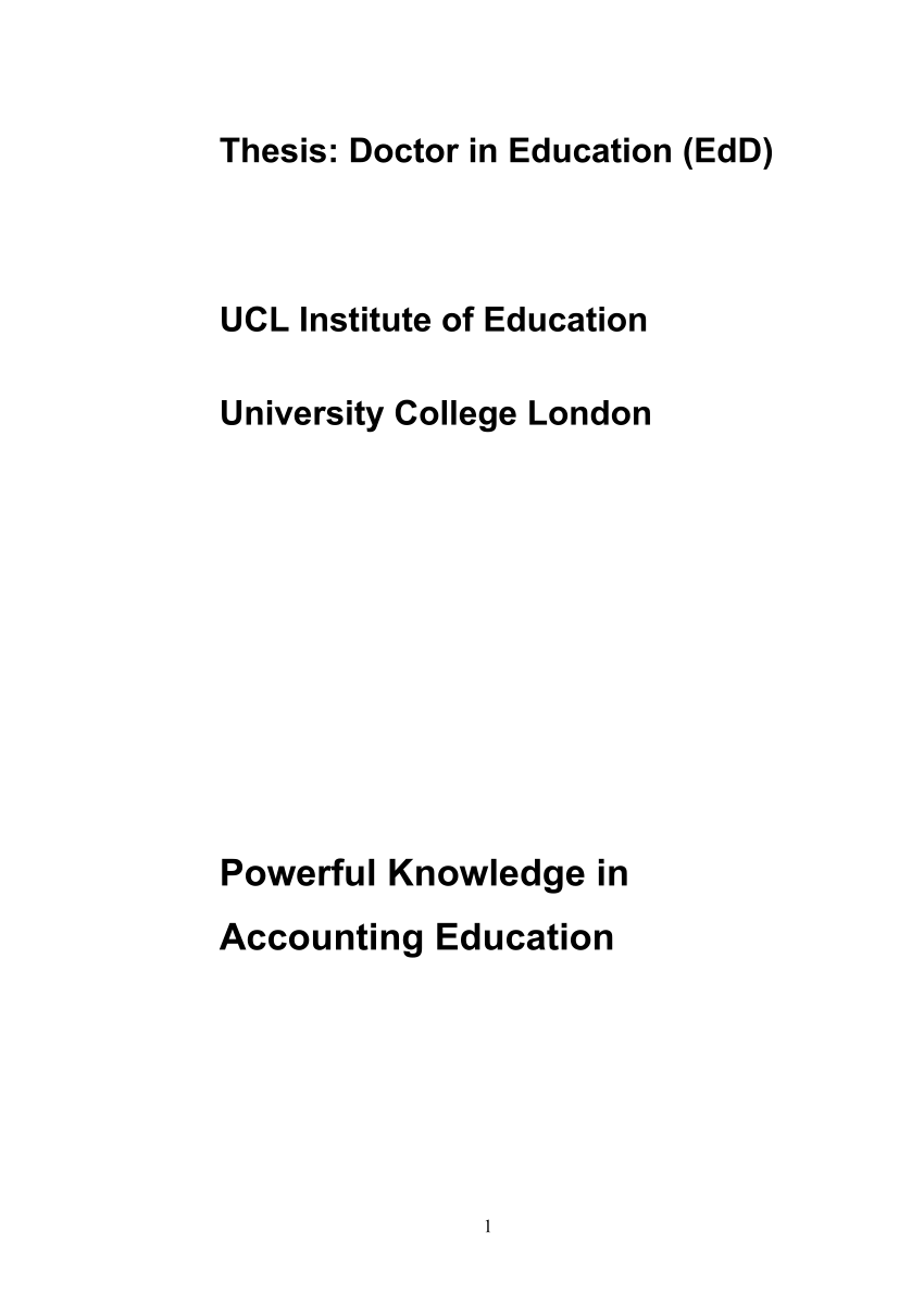doctor of education thesis