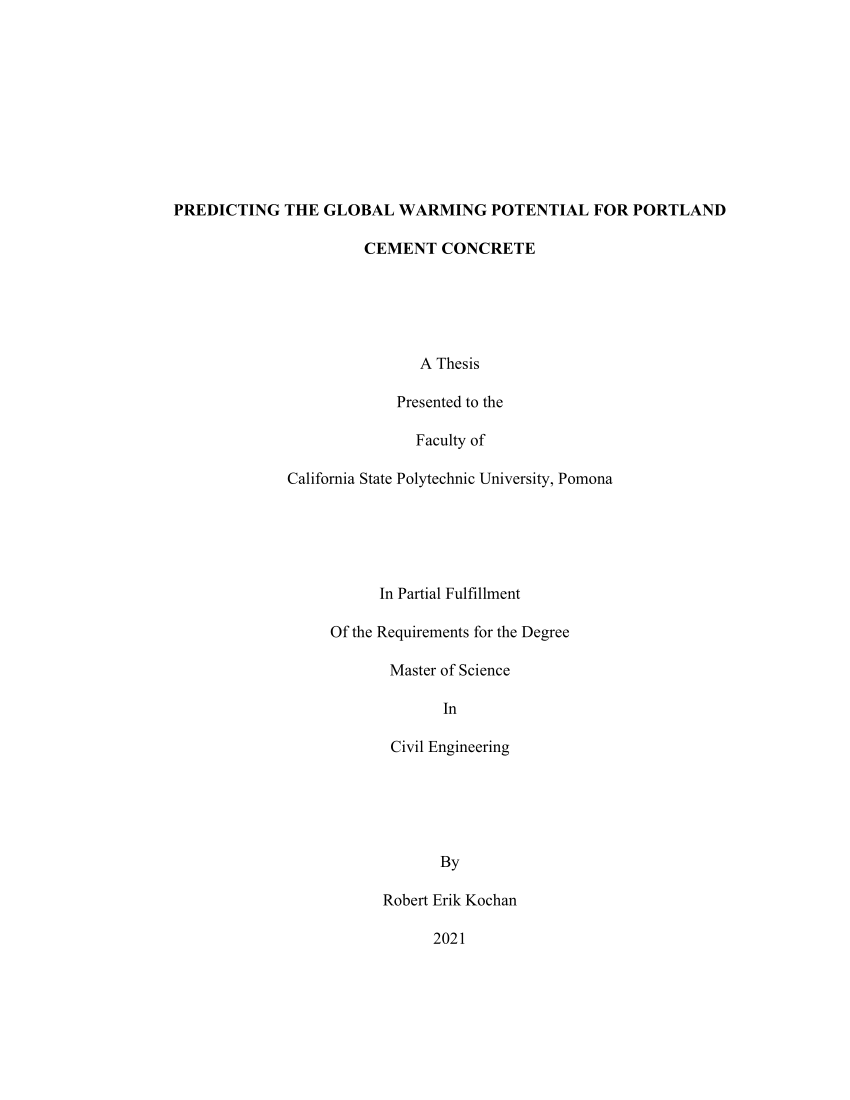 PDF PREDICTING THE GLOBAL WARMING POTENTIAL FOR PORTLAND CEMENT CONCRETE   Largepreview 