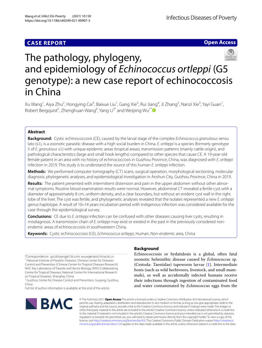 case study of echinococcosis