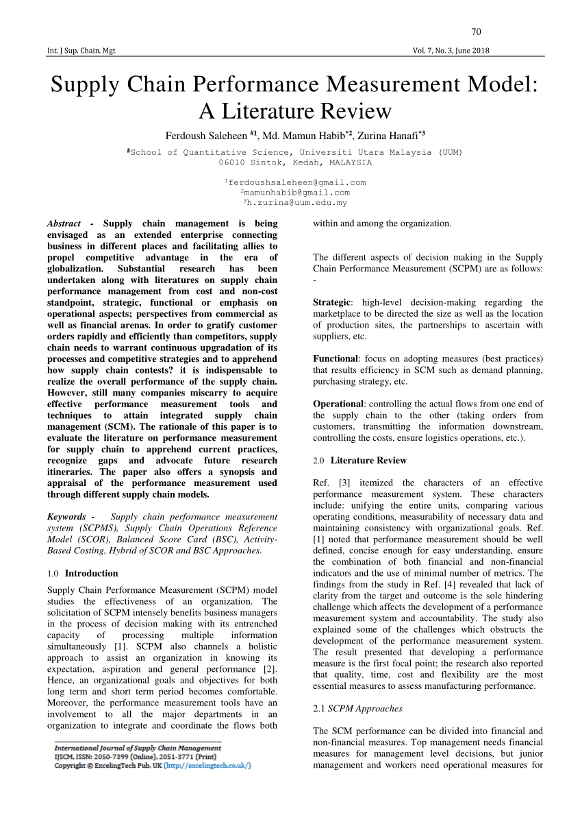 pdf-supply-chain-performance-measurement-model-a-literature-review