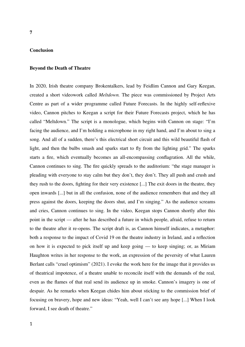 dissertation violence conclusion