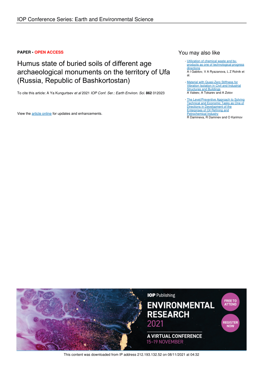 Ufa Fertilite Humus, PDF, Sol (pédologie)