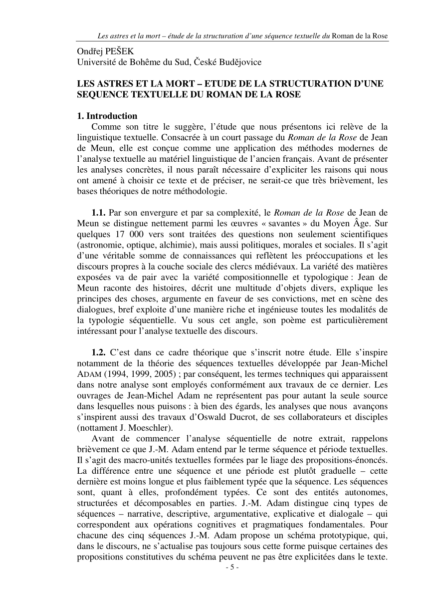 (PDF) Les astres et la mort - étude de la structuration d'une séquence ...