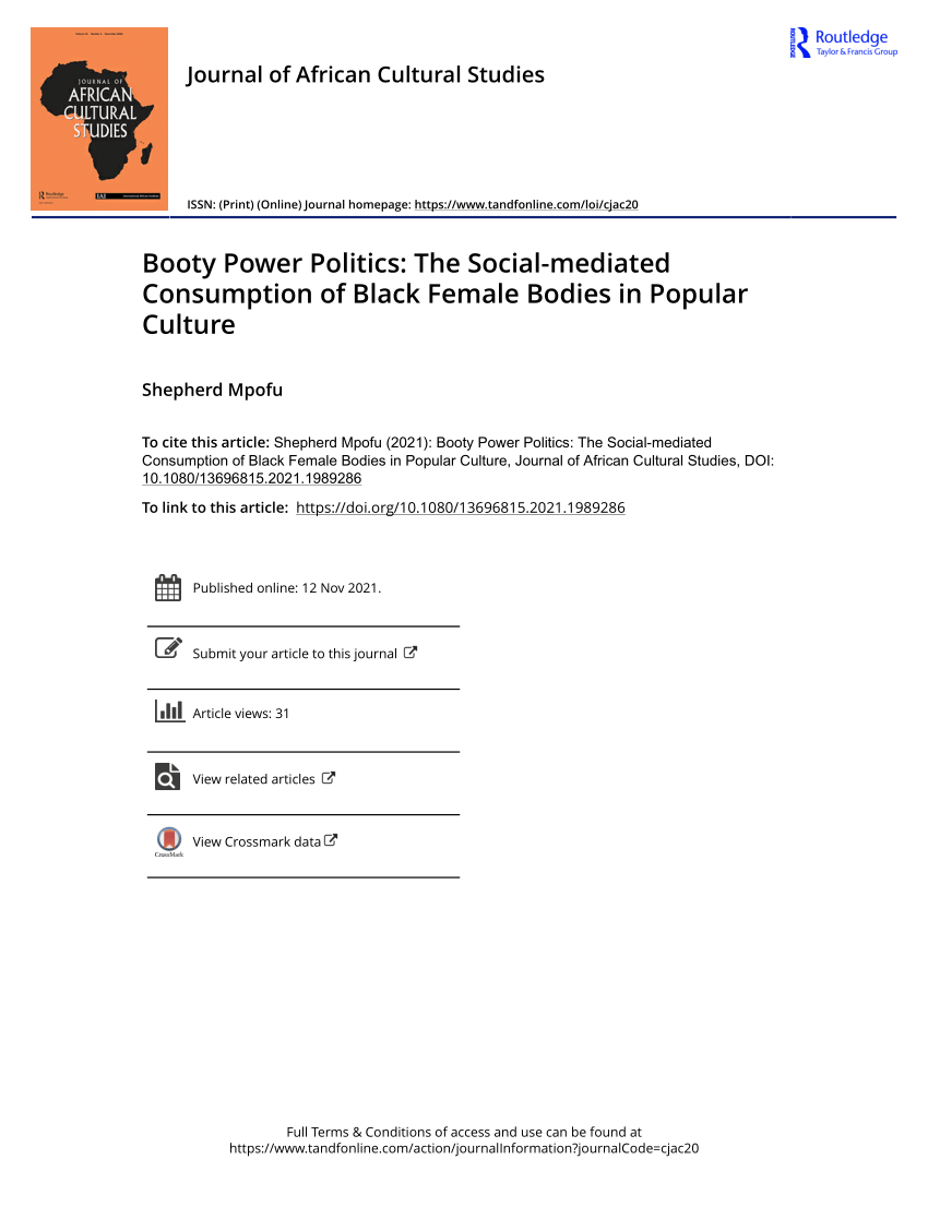 PDF) Booty Power Politics The Social-mediated Consumption of Black Female Bodies in Popular Culture image
