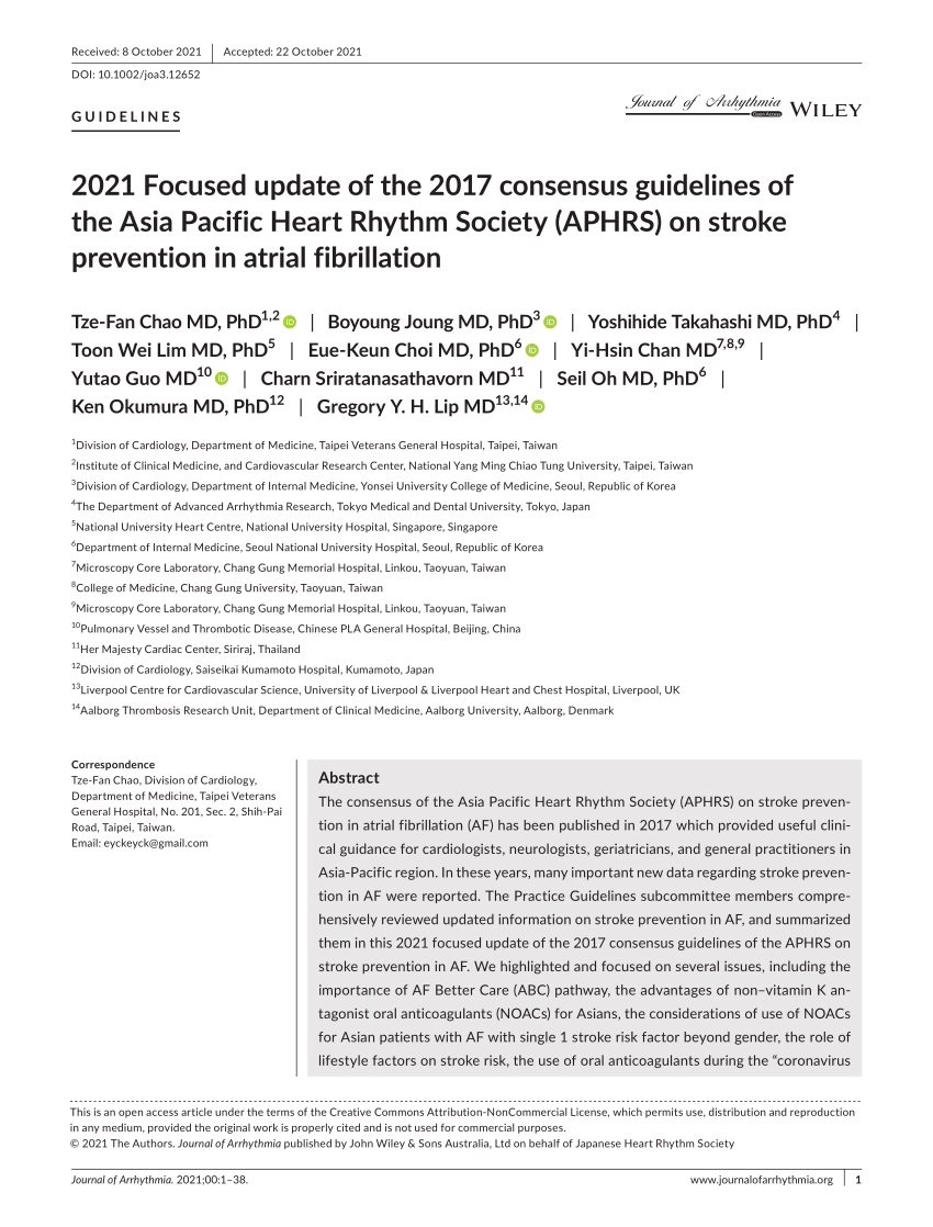 (PDF) 2021 Focused update of the 2017 consensus guidelines of the Asia