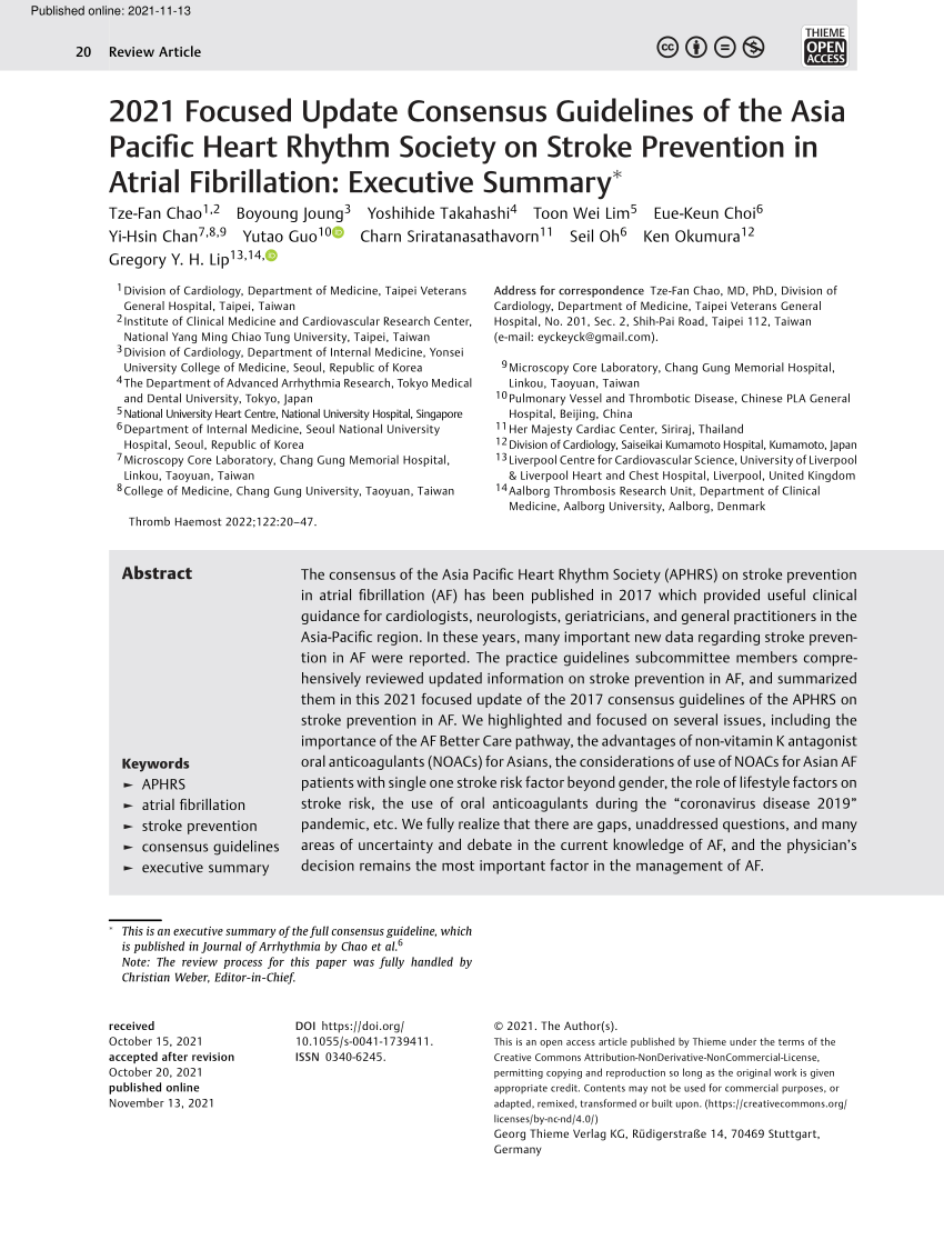 (PDF) 2021 Focused Update Consensus Guidelines of the Asia Pacific