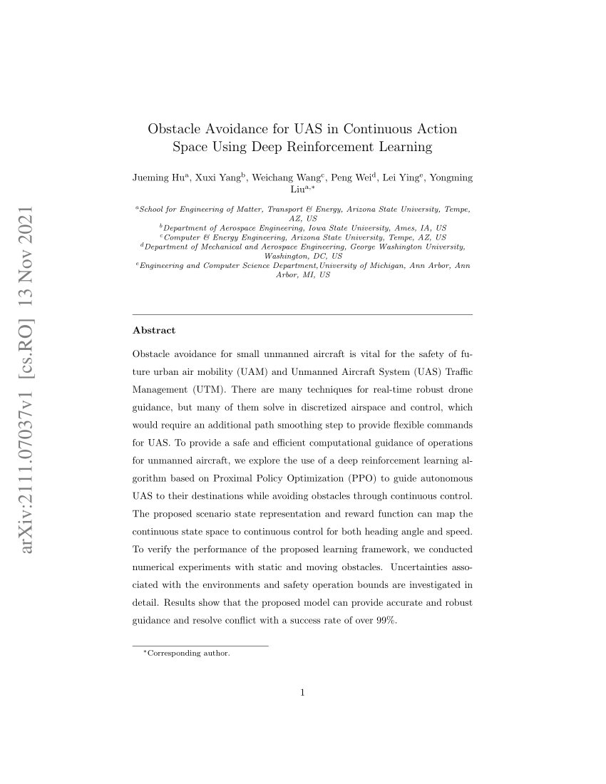 Obstacle avoidance for multi-missile network via distributed coordination  algorithm – topic of research paper in Materials engineering. Download  scholarly article PDF and read for free on CyberLeninka open science hub.