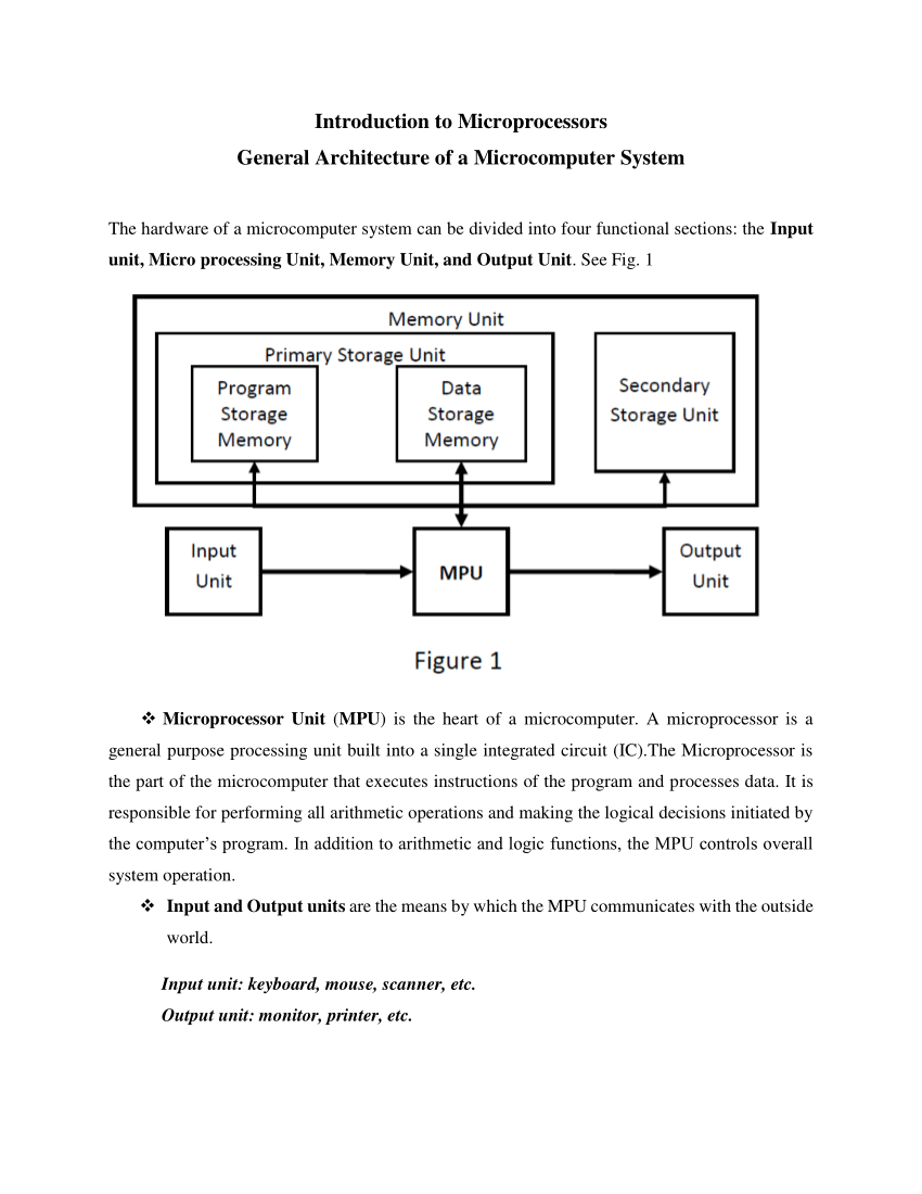 Microcomputer Architecture and Interfacing