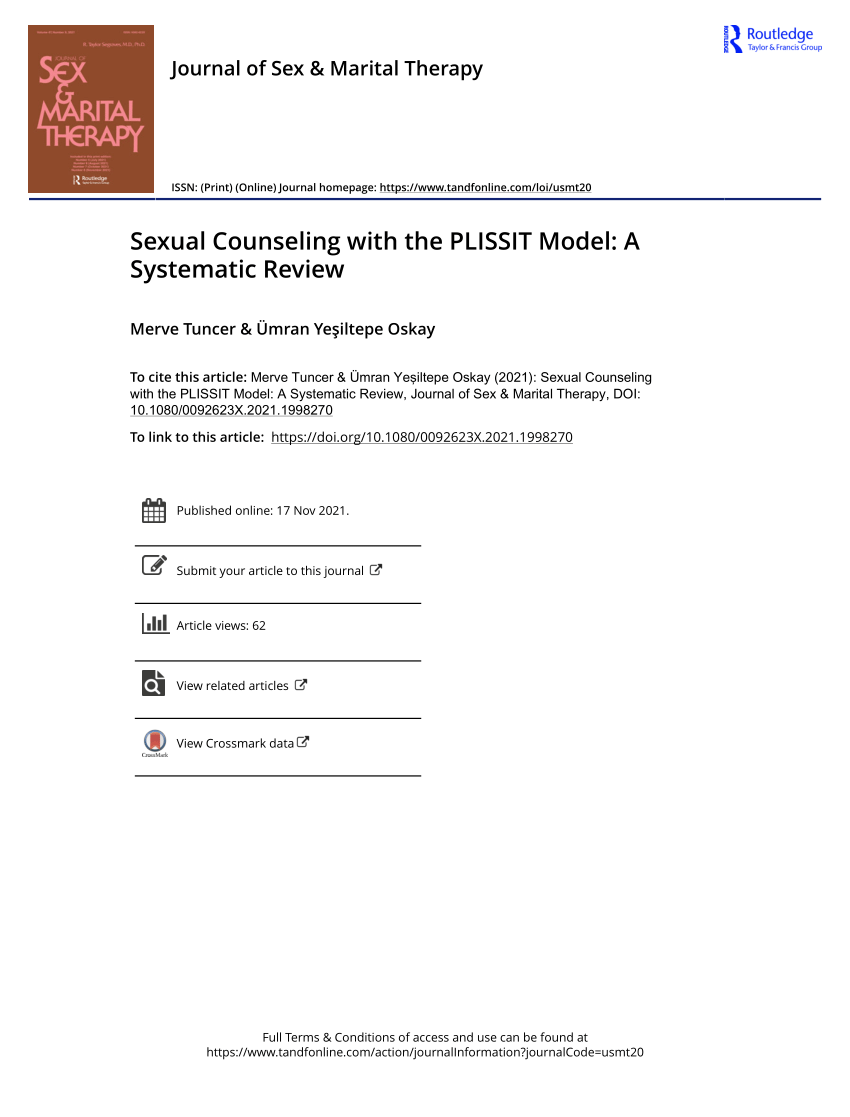 PDF Sexual Counseling with the PLISSIT Model A Systematic Review 