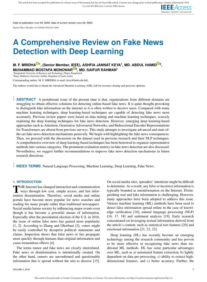 fake news detection research papers ieee